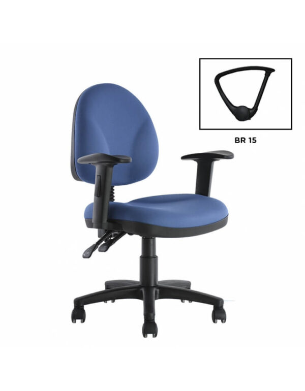 Silla secretarial de alto trafico con brazos BM 550 BR 11