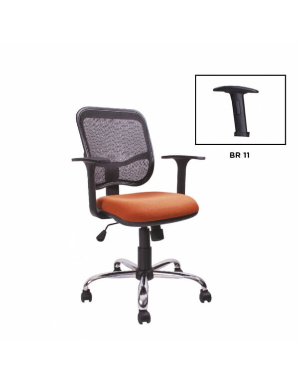 Silla secretarial con respaldo de malla modelo BM 7010 C