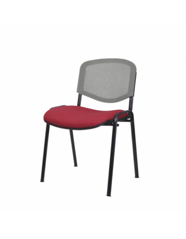 Silla para visitante reforzada con brazos y respaldo de malla BM 650 RNET