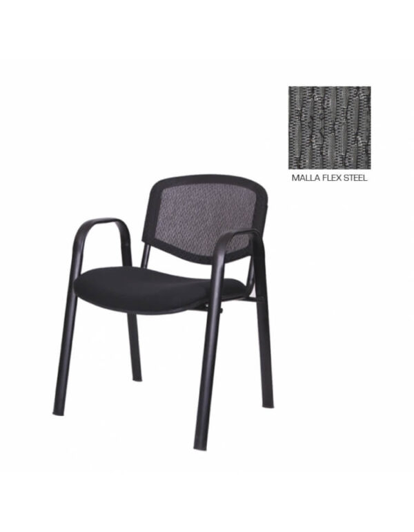 Silla para visitante sin brazos con respaldo de malla BM 651 NET