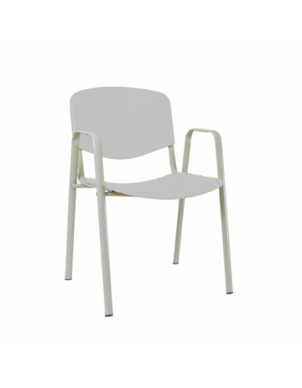 Silla para visitante en polipropileno y estructura gris BM 653 CBG